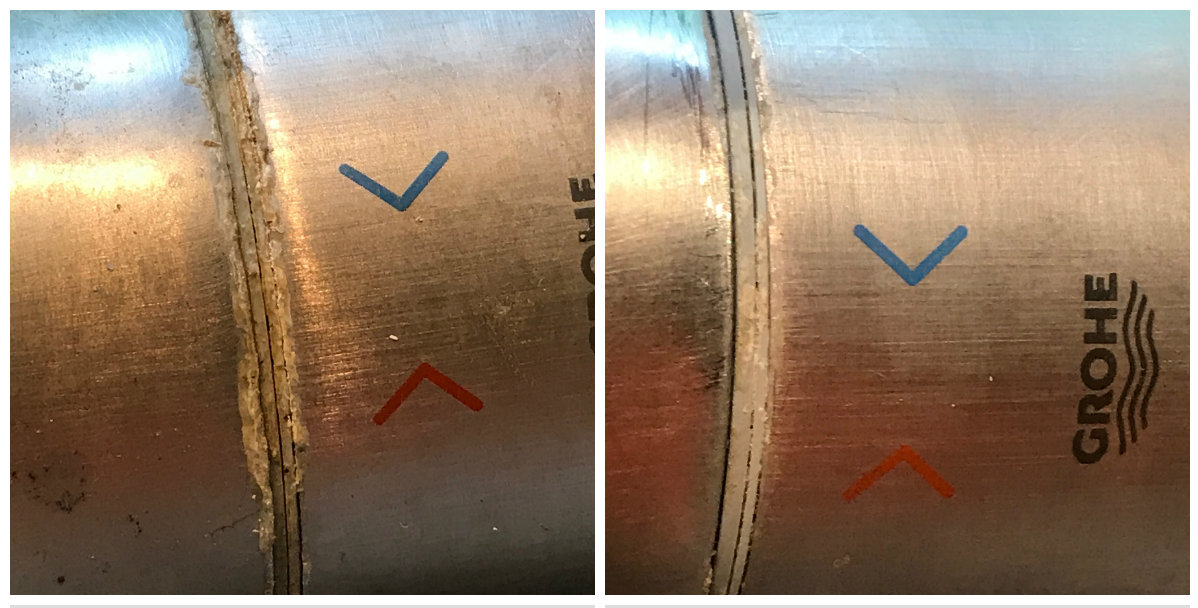 closeup before and after